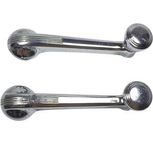 '38-'48 Buick Chrome Window Crank Handle Knobs Set #4151306 Original OEM Part